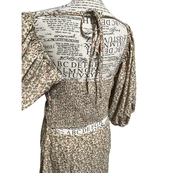 Bohme Midii Dress Size medium Floral Boho Granny Retro Spring Milkmaid - Picture 3 of 10